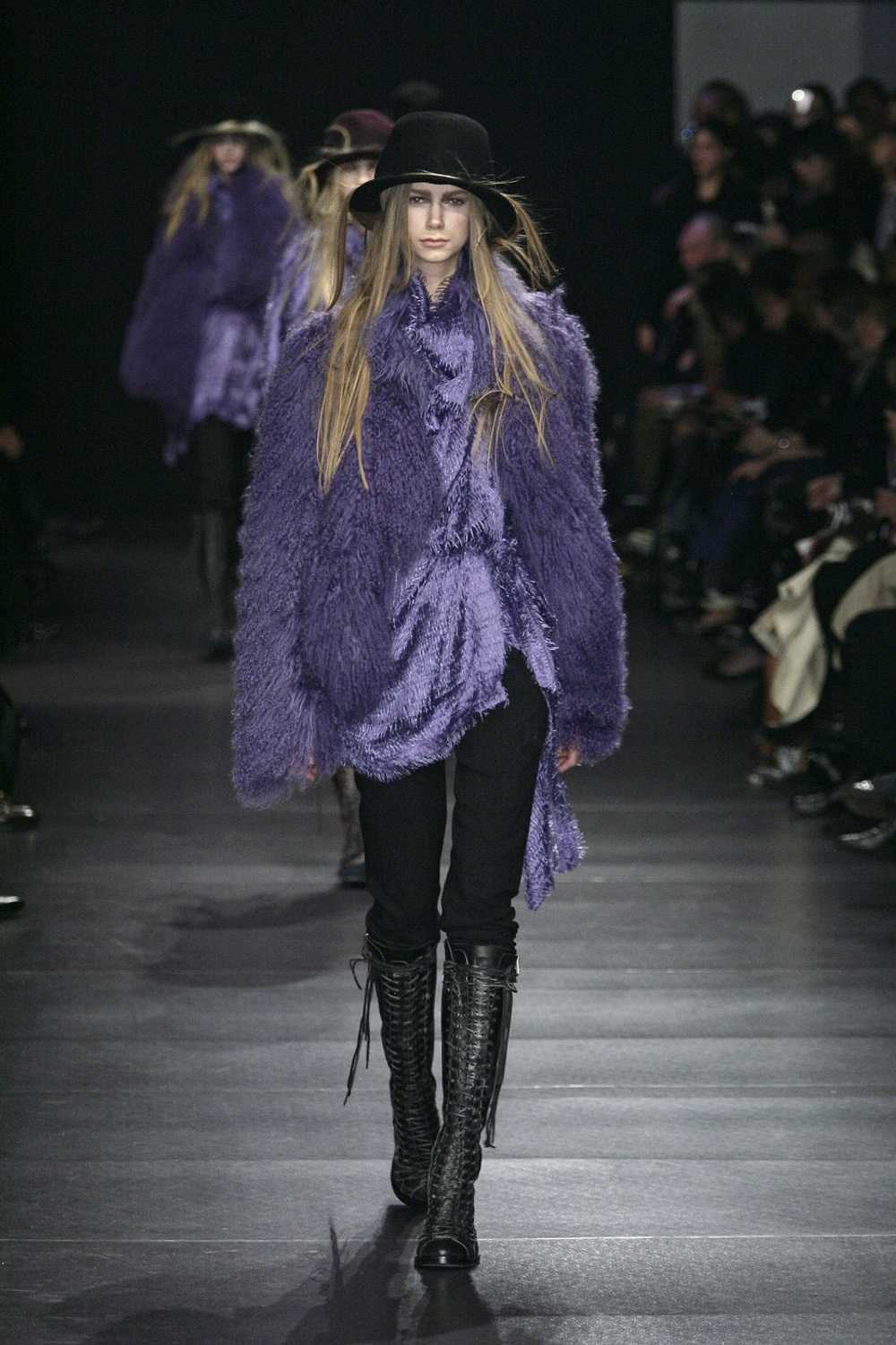 Ann Demeulemeester Fall 2008 Reversible Purple Mo… - image 2