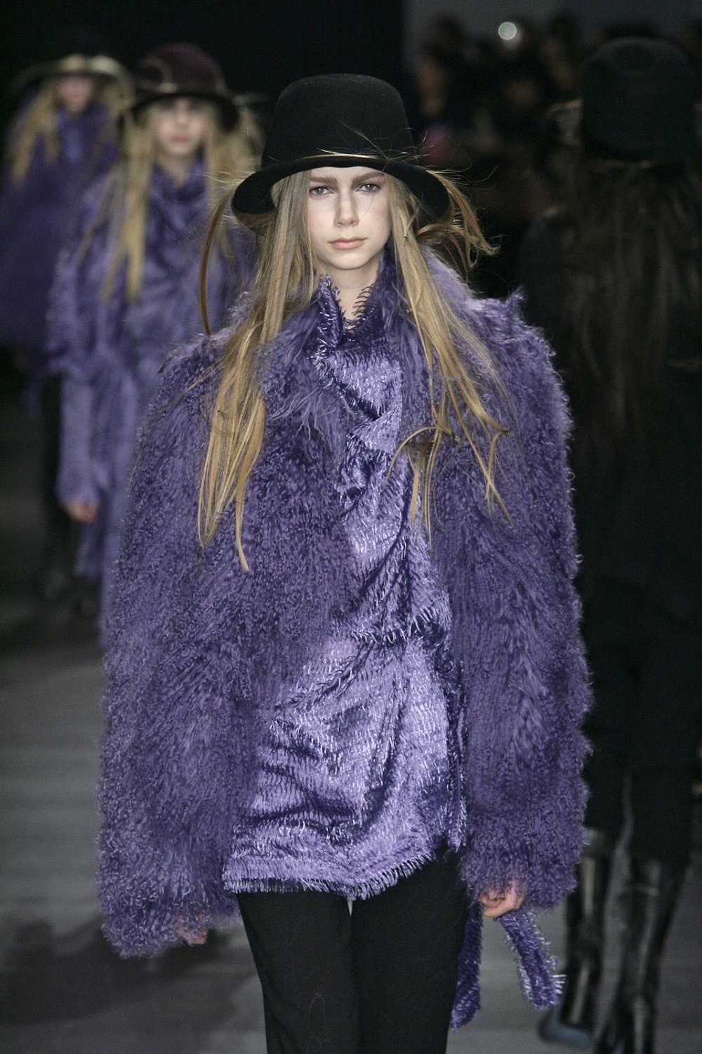 Ann Demeulemeester Fall 2008 Reversible Purple Mo… - image 4