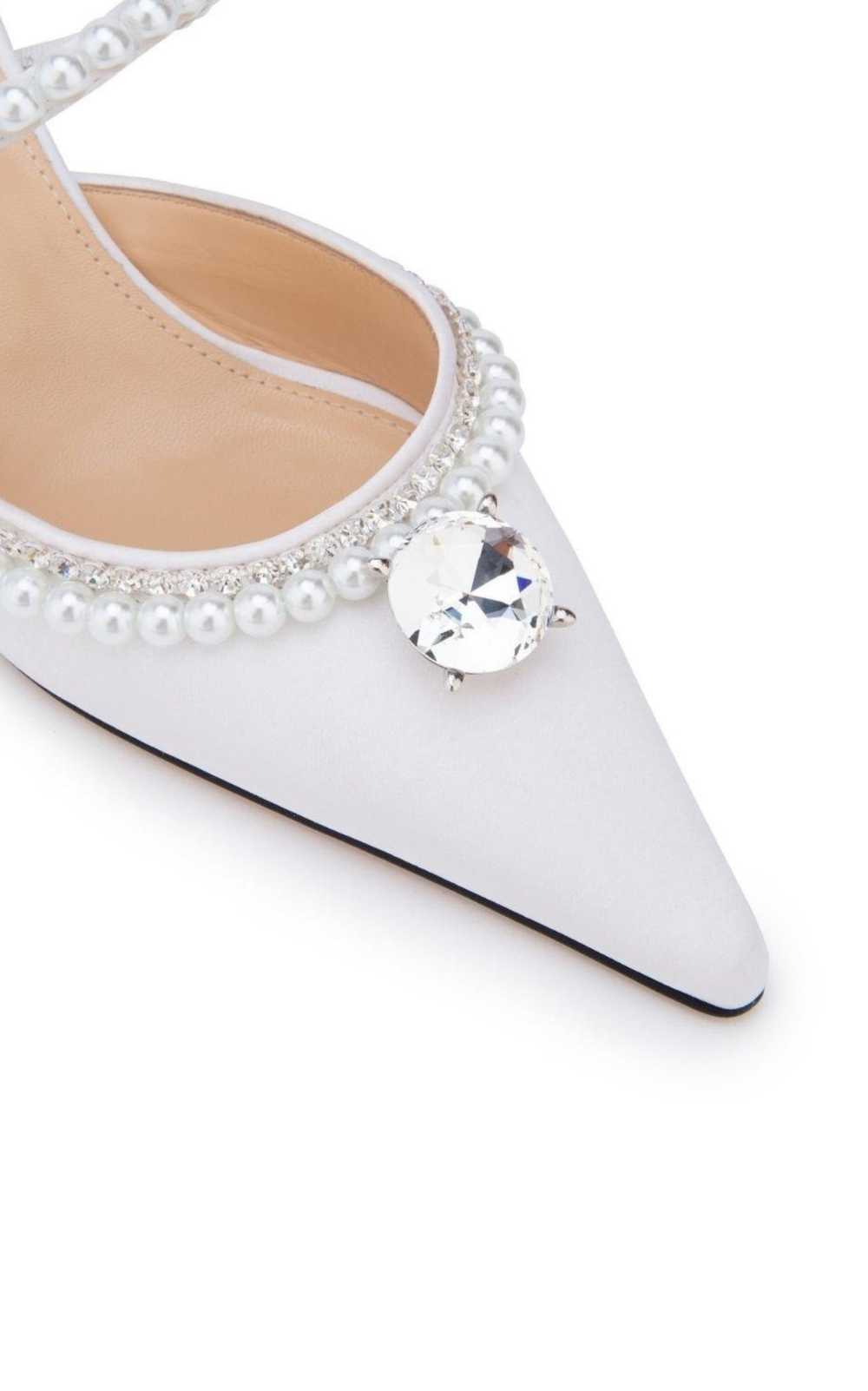 MACH & MACH White Diamond & Pearl 65 Heels - image 3