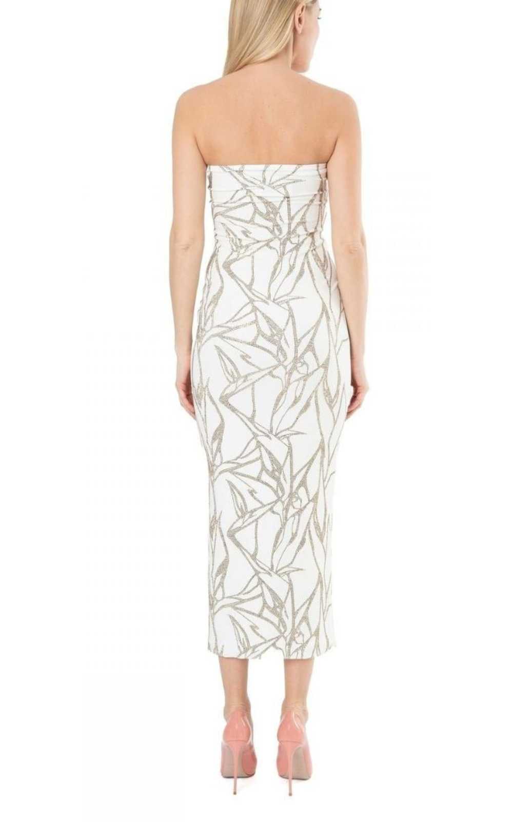 ALEXANDRE VAUTHIER White Beaded Strapless Midi Dr… - image 4