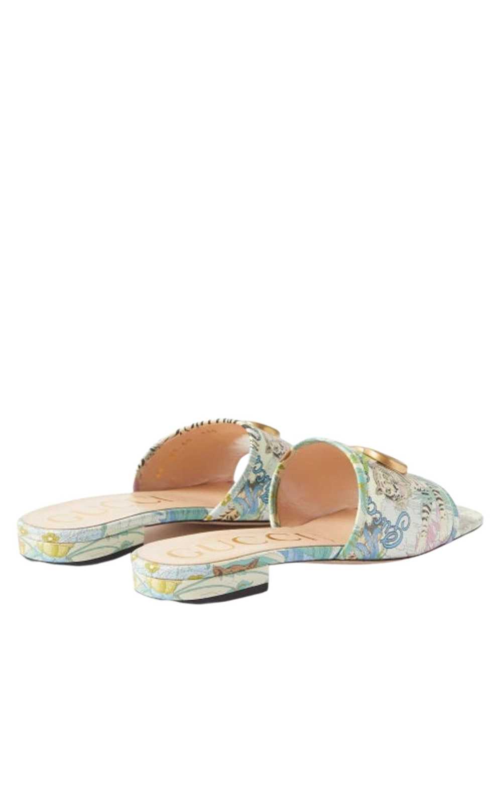 GUCCI Tiger-print Leather Slides - image 4