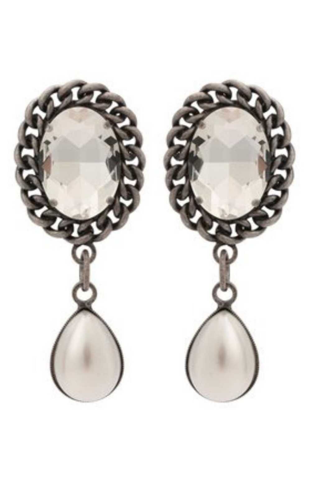 Alessandra Rich Pearl Drop Clip-On Earrings - image 3