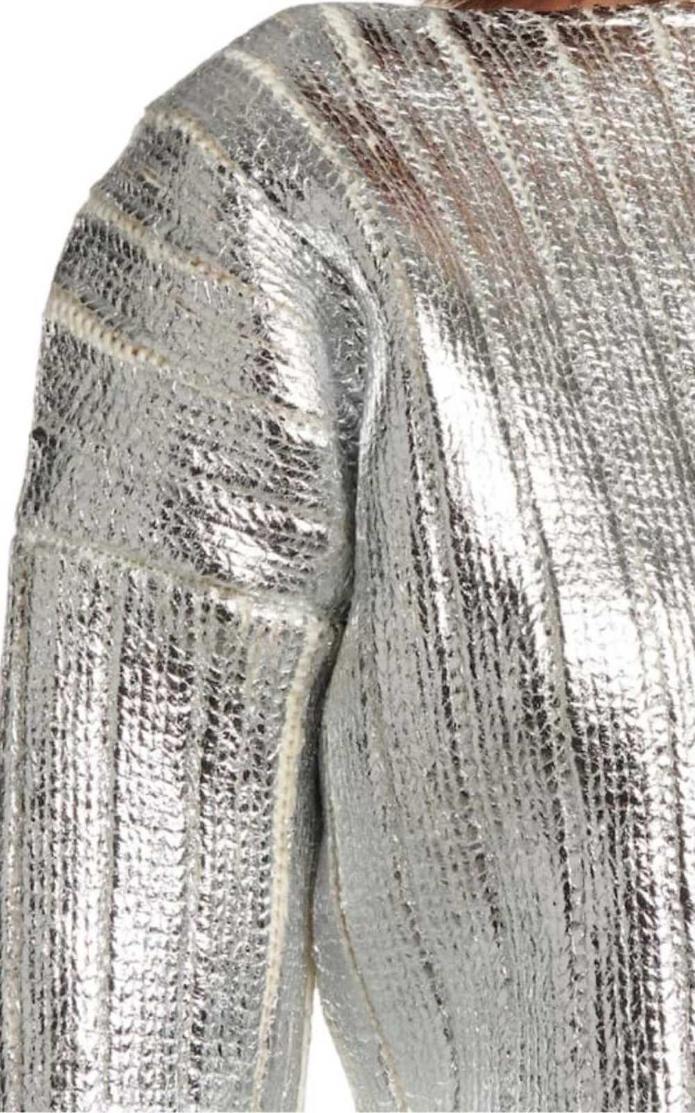 Balmain Silver Cropped Wool-blend  Sweater - image 6