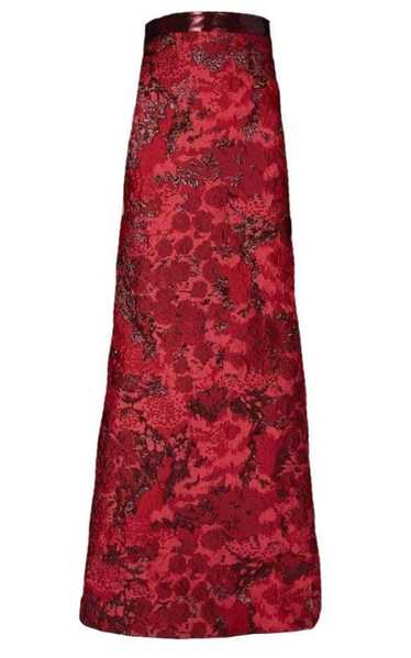 DSQUARED2 Red Dalma Silk Blend Maxi Skirt