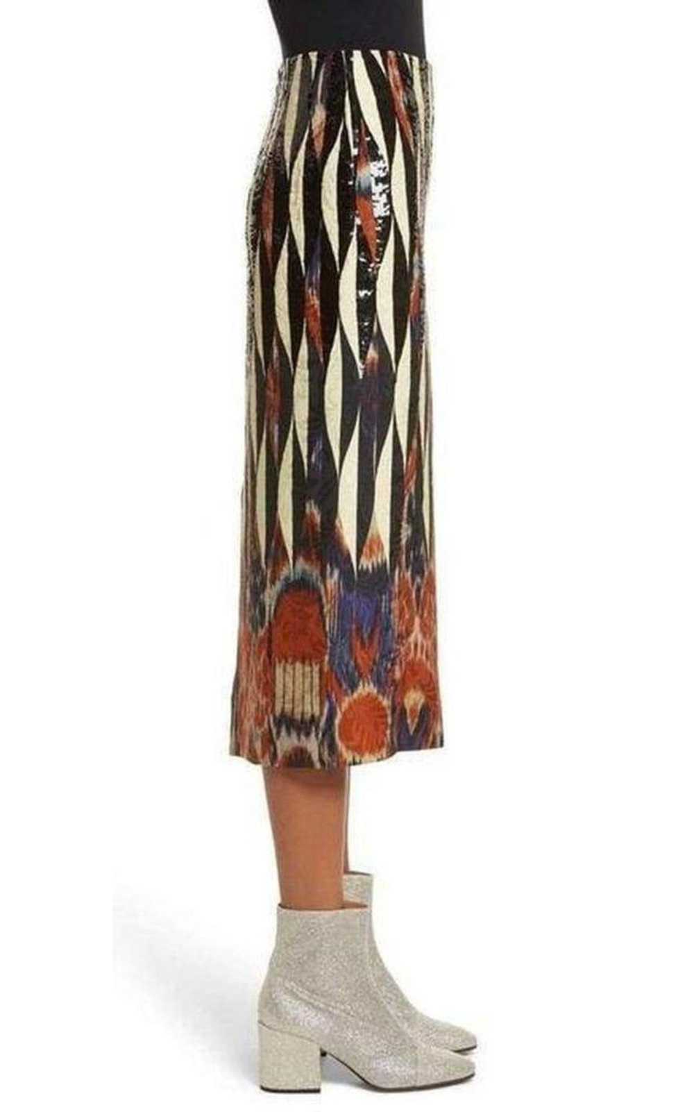 Dries Van Noten Shine Embroidered Ikat Midi Skirt - image 3