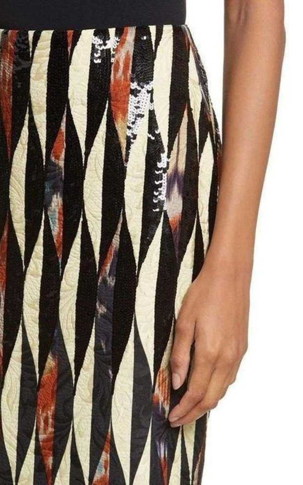 Dries Van Noten Shine Embroidered Ikat Midi Skirt - image 4