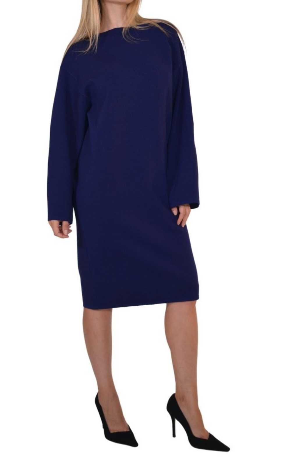 Alaïa Purple Wool Midi Dolman Long Sleeve Dress - image 2
