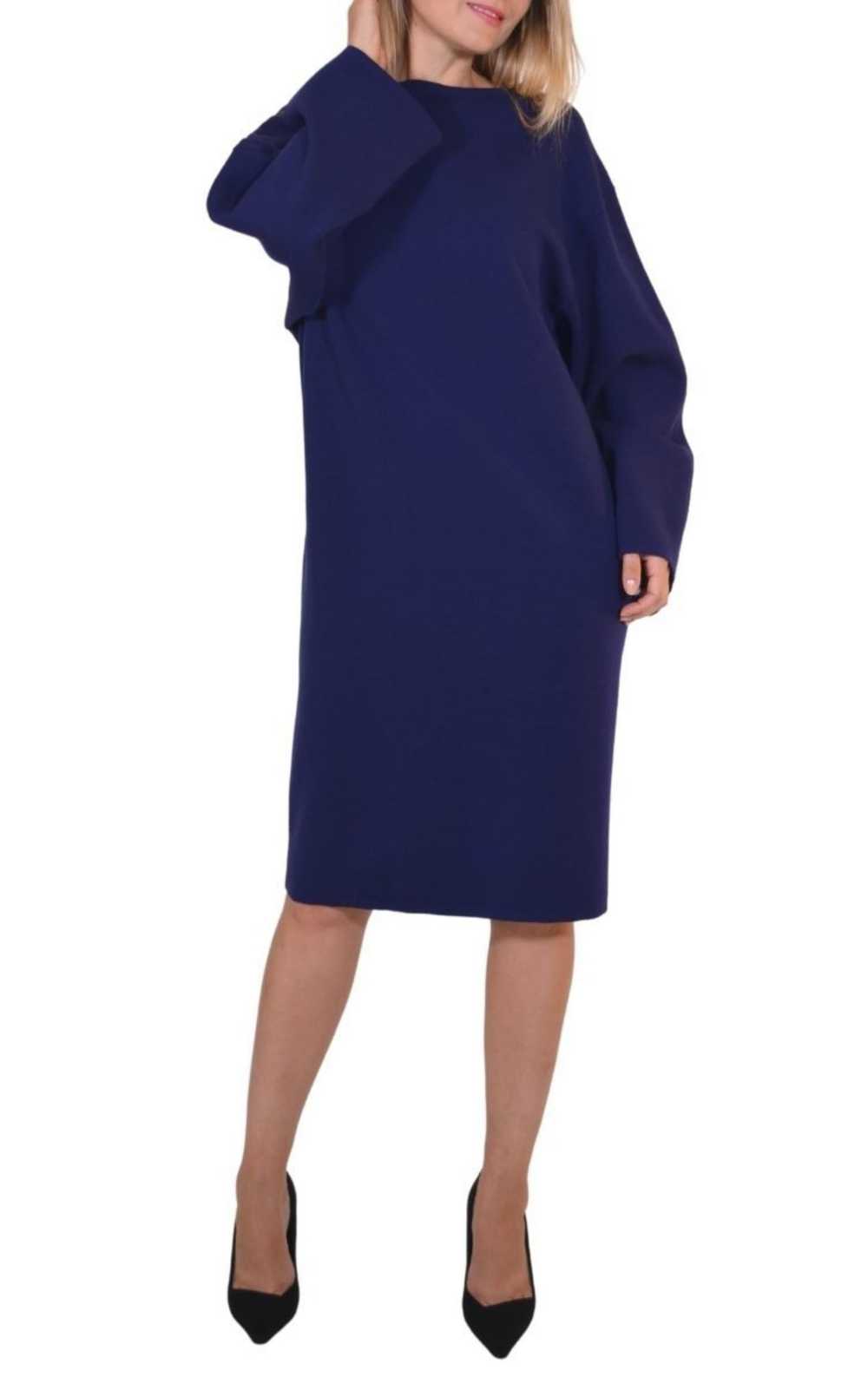 Alaïa Purple Wool Midi Dolman Long Sleeve Dress - image 3