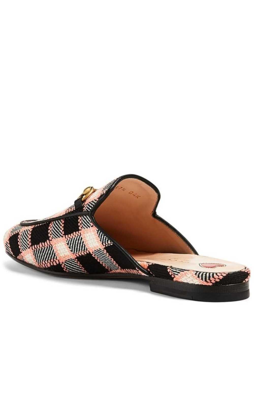 GUCCI Princetown Tweed Check Woven Mules - image 3
