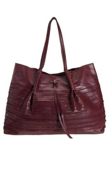 NINA RICCI Liane Tiered Large Leather Tote Bag