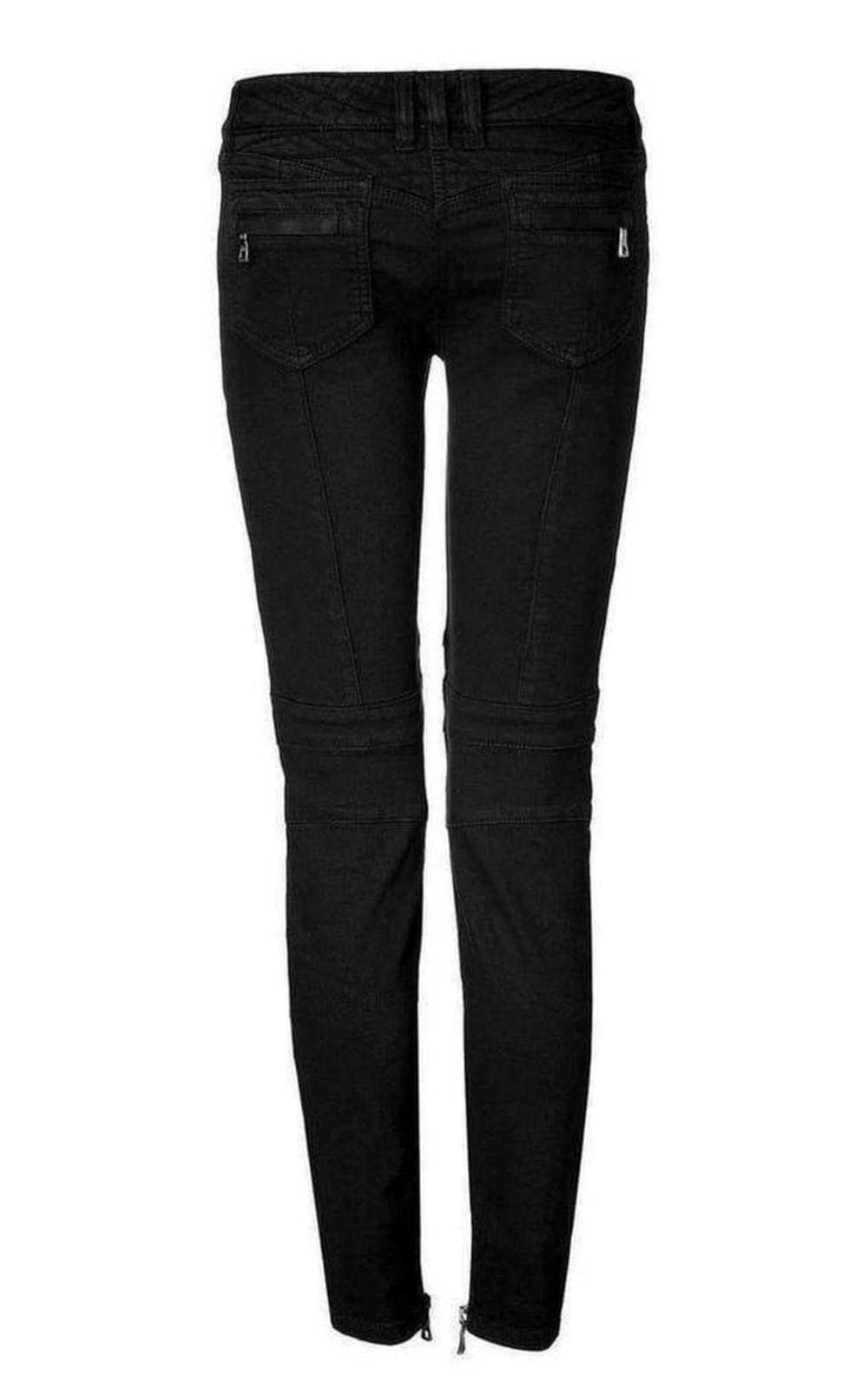 Balmain Jeans Low Rise Black Biker Jeans - image 4