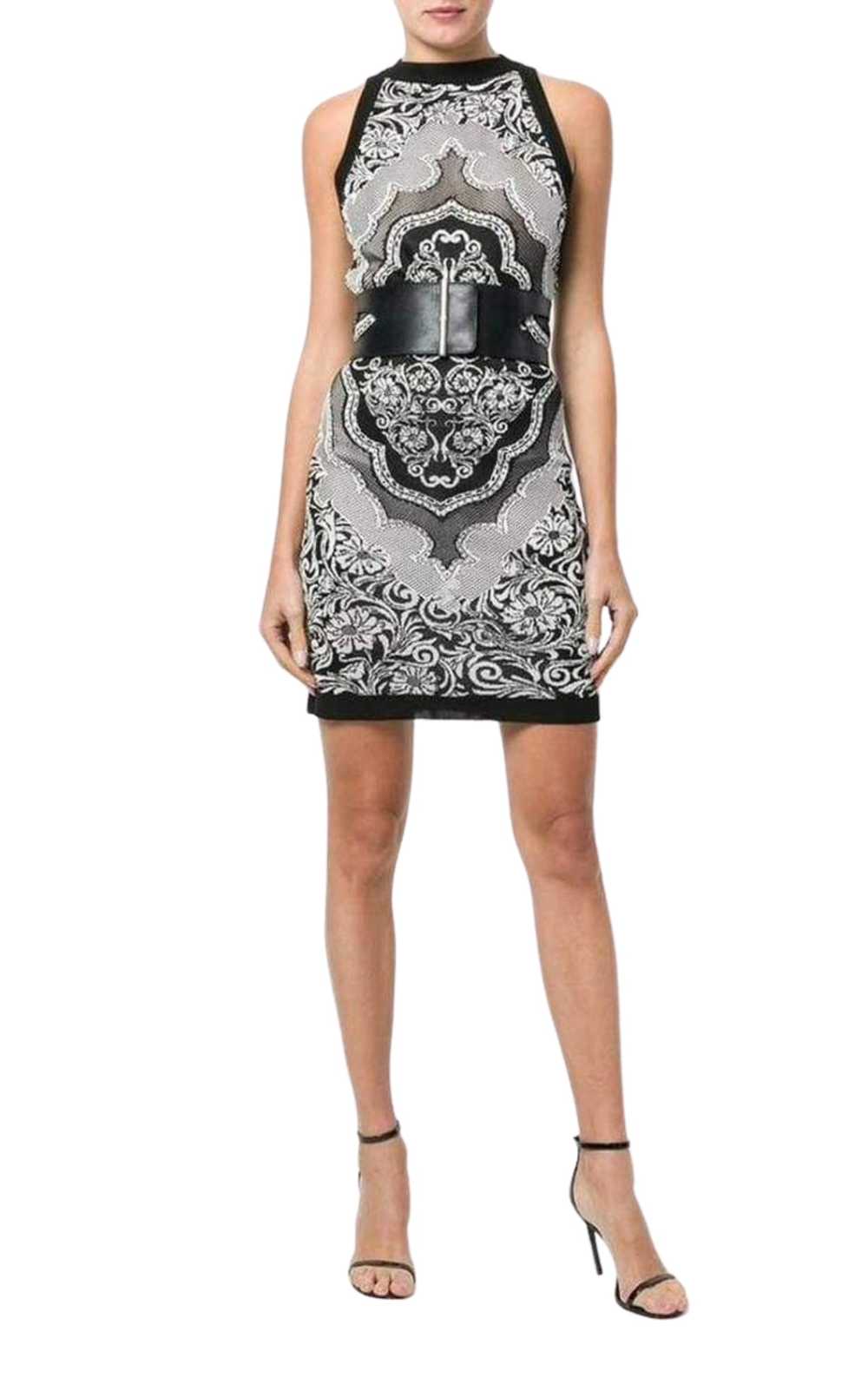 Balmain Jacquard Lace Print Mini Dress - image 2