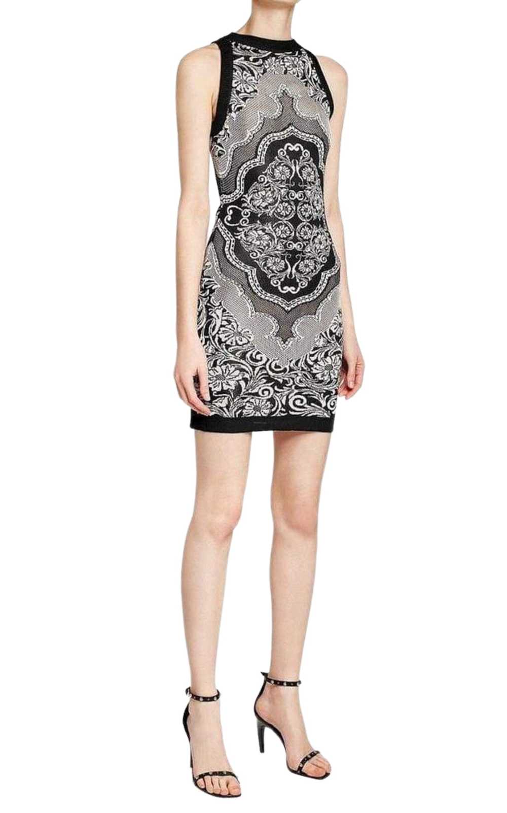 Balmain Jacquard Lace Print Mini Dress - image 4