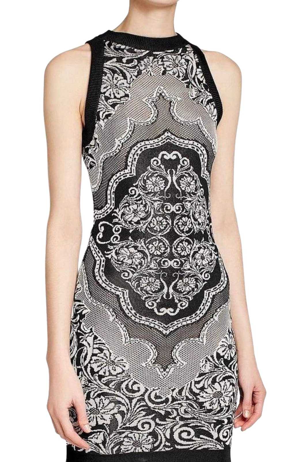 Balmain Jacquard Lace Print Mini Dress - image 5