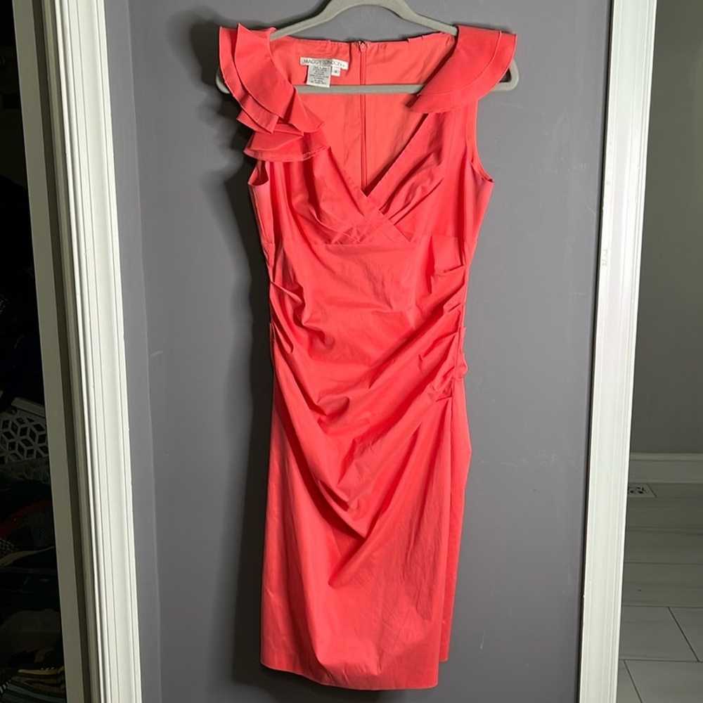 Maggy London Pink Sleeveless Dress With Ruffle De… - image 11