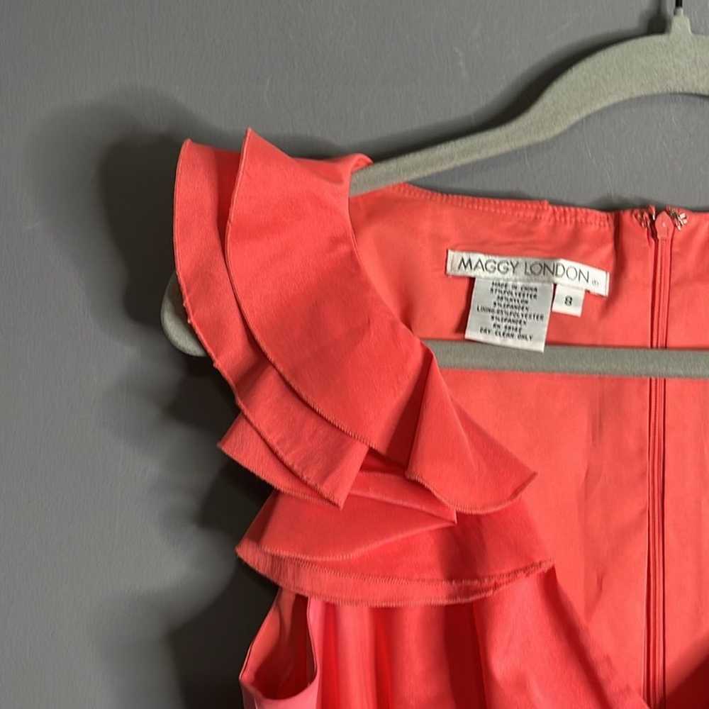 Maggy London Pink Sleeveless Dress With Ruffle De… - image 6