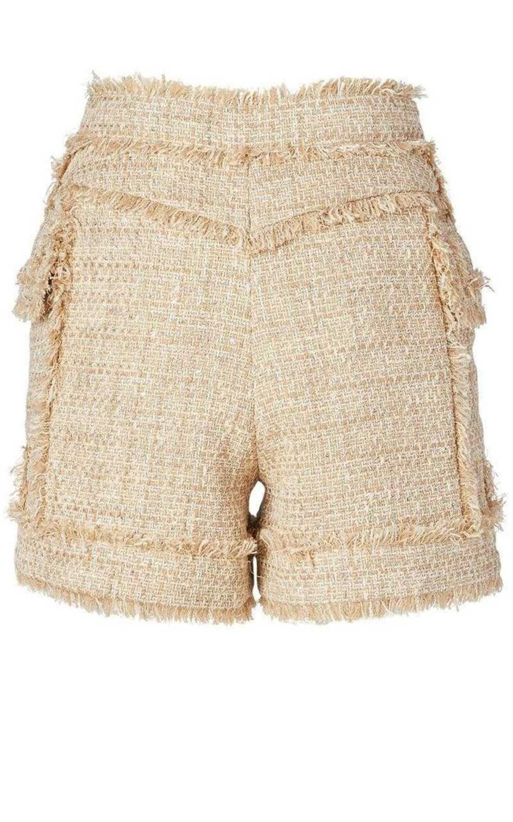 Balmain High-rise cotton-blend tweed shorts - image 3