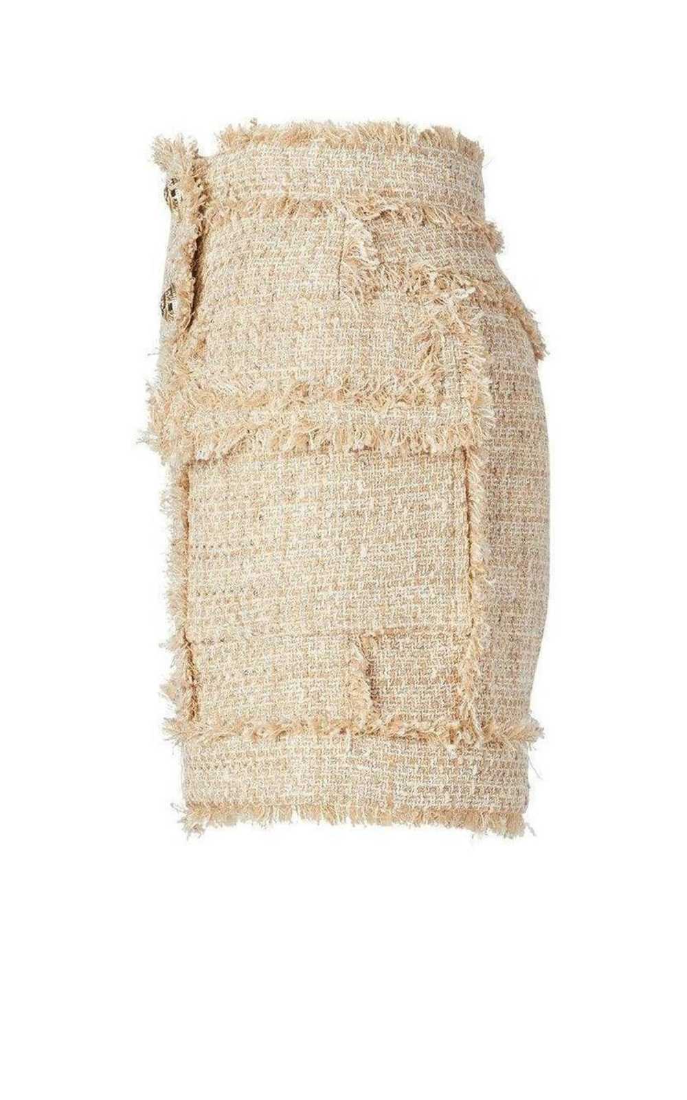 Balmain High-rise cotton-blend tweed shorts - image 4