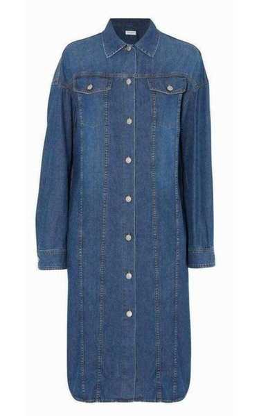 Dries Van Noten Doralie Blue Denim Shirt Dress