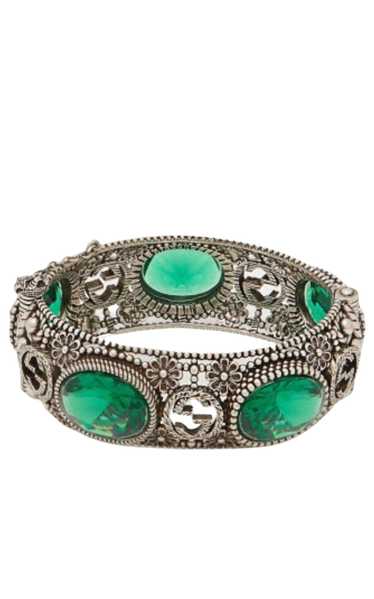 GUCCI Crystal-Embellished Sterling-Silver Bracelet