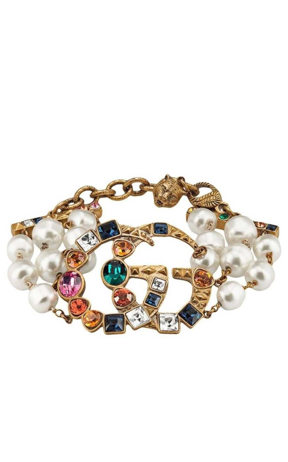 GUCCI Crystal Double G Bracelet - image 1