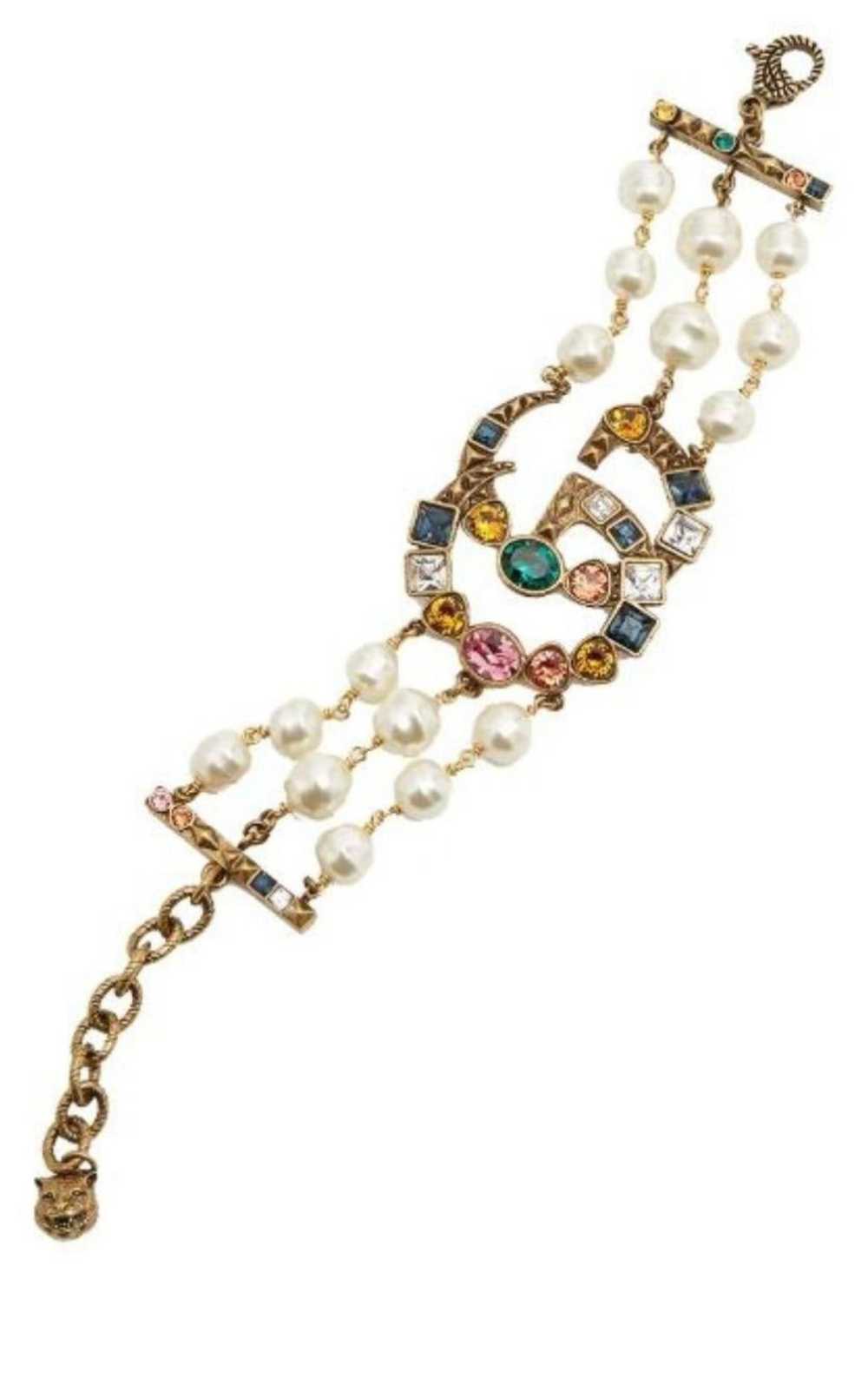 GUCCI Crystal Double G Bracelet - image 3