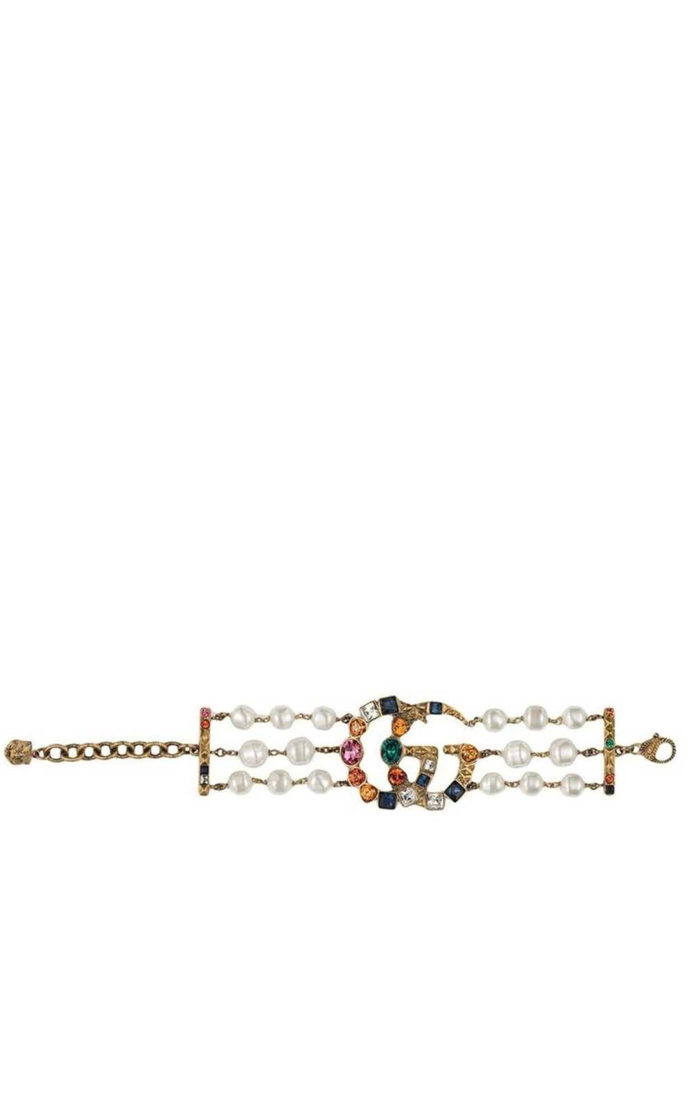 GUCCI Crystal Double G Bracelet - image 4