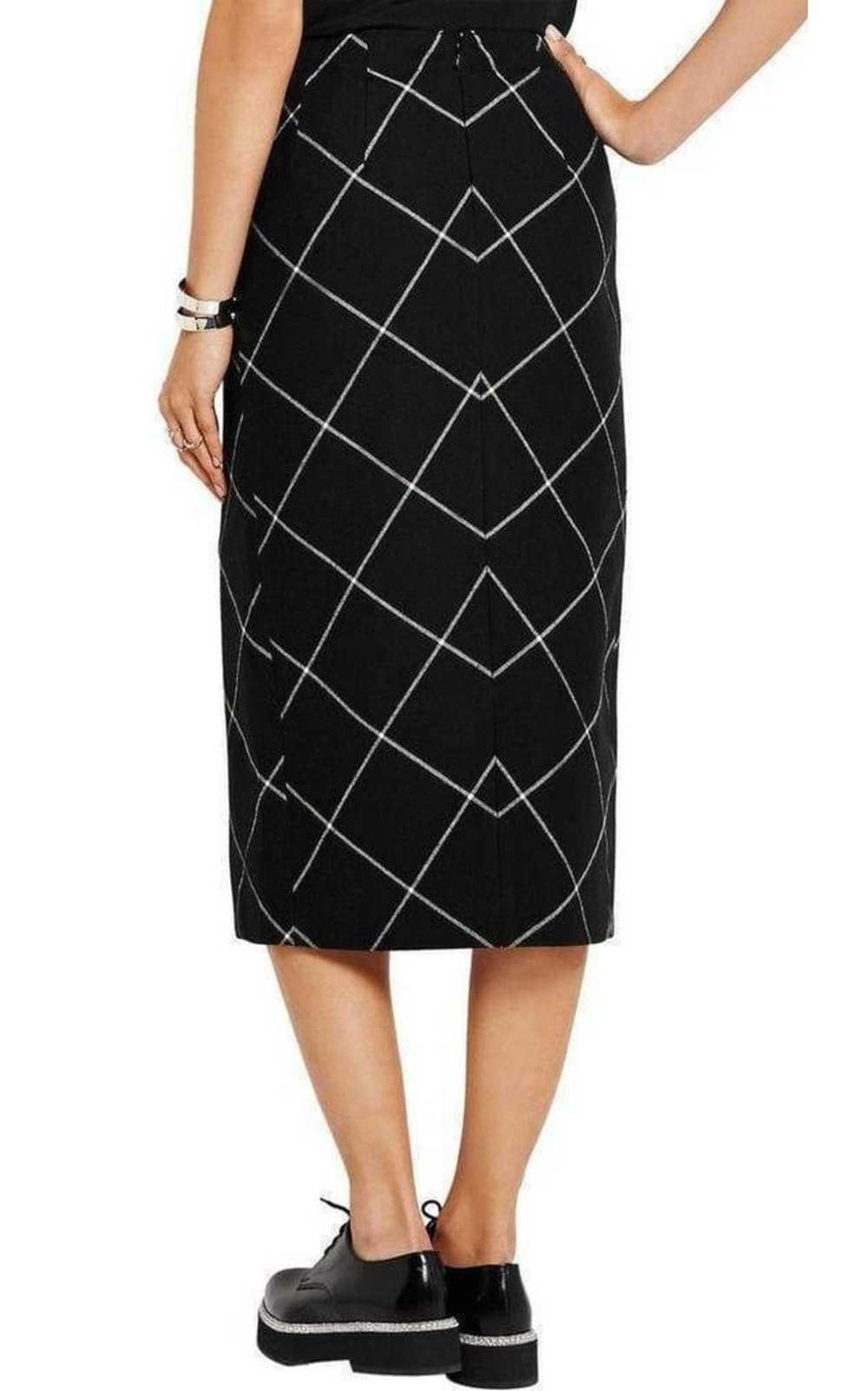 sacai Cotton Twill-Paneled Checked Wool Skirt - image 4