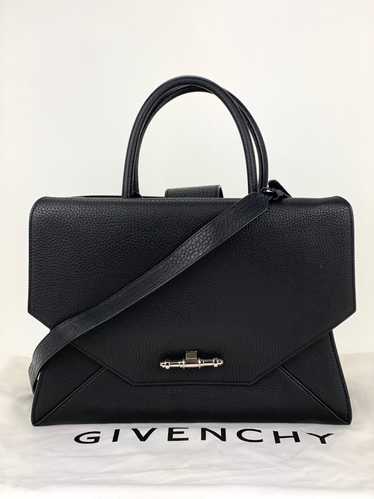 Givenchy Obsedia Medium Flap Black Pebbled Calfski