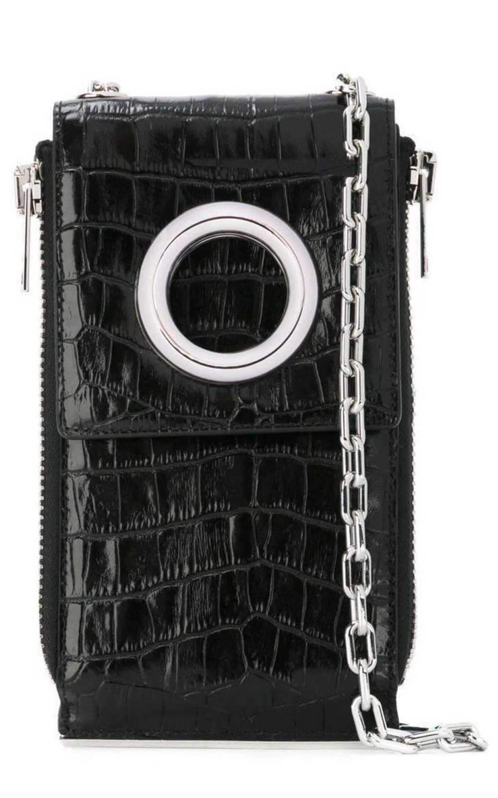 Alexander Wang Black Shoulder Wallet Crocodile Em… - image 1