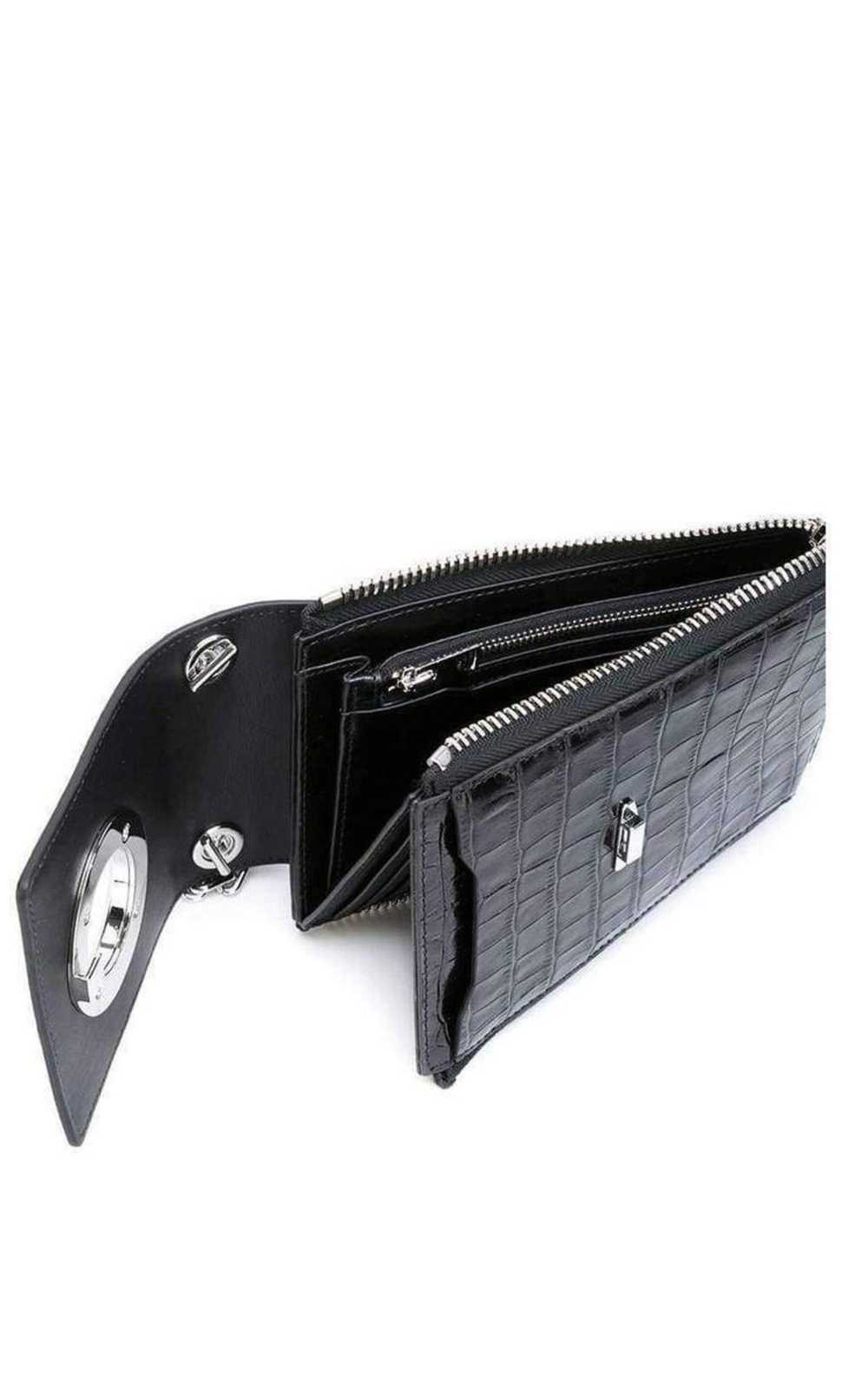 Alexander Wang Black Shoulder Wallet Crocodile Em… - image 4