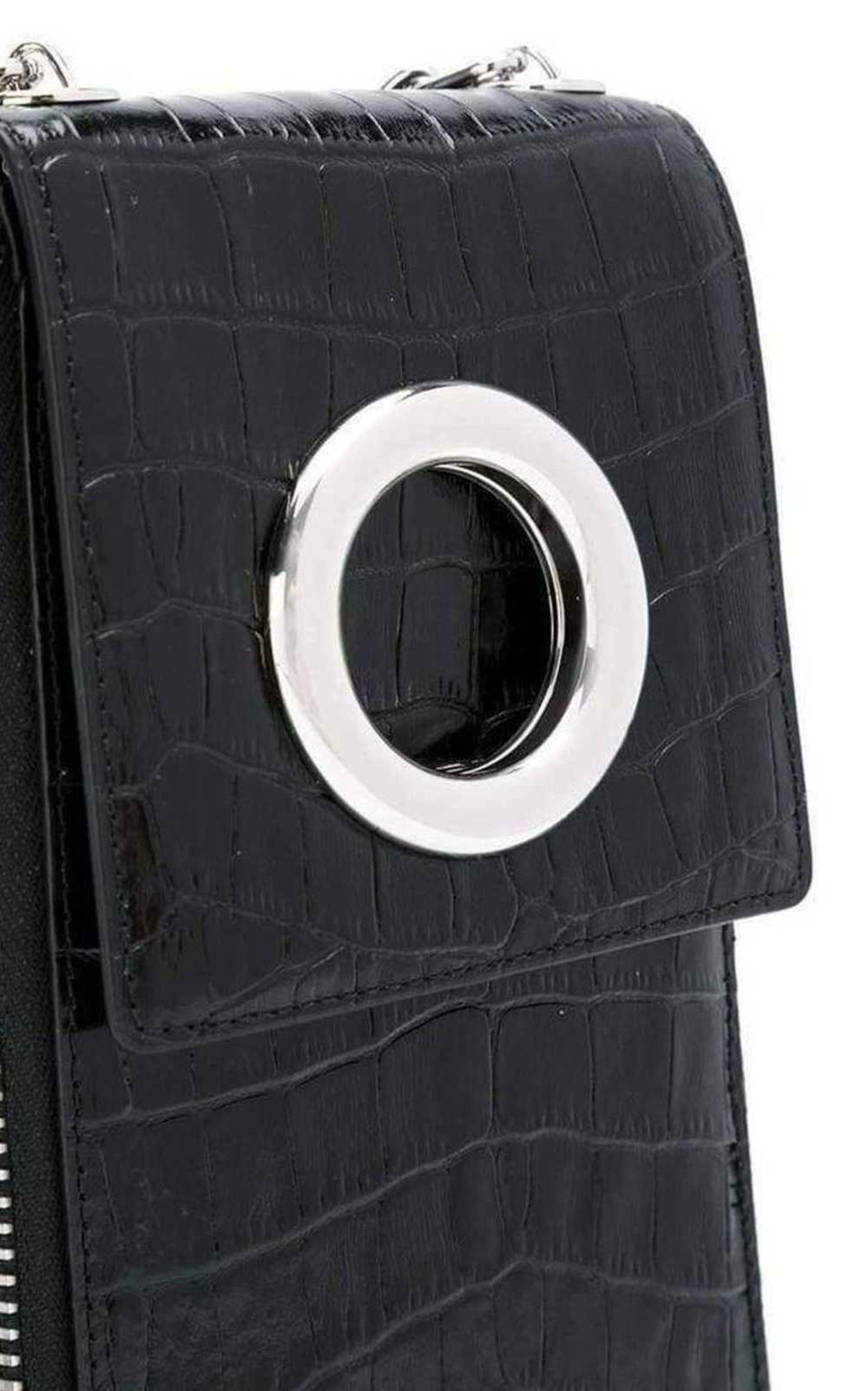 Alexander Wang Black Shoulder Wallet Crocodile Em… - image 5