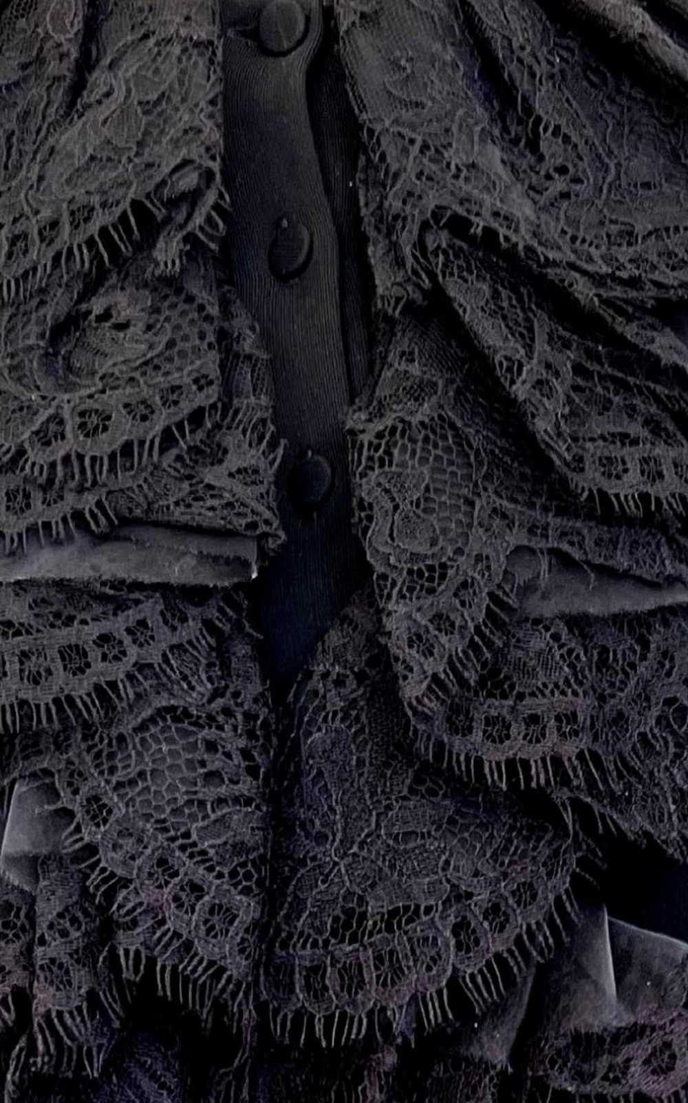 GUCCI Black Ruffle Lace Mini Dress - image 3
