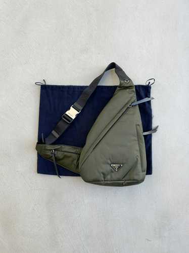 Sale! 2010$ Prada Olive Re-Nylon Cross Body Bag (B