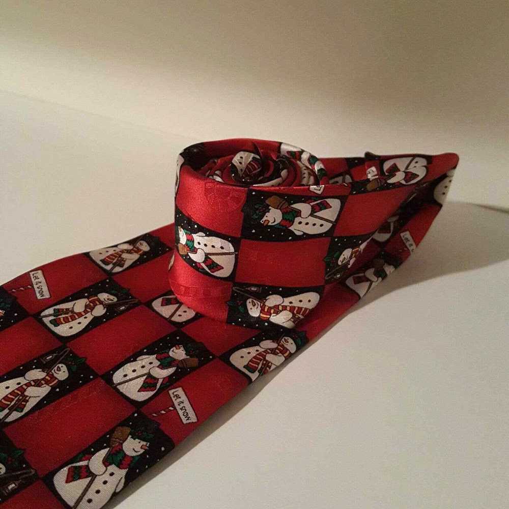 Vintage Hallmark Yule Tie Greetings Red Snowman M… - image 3
