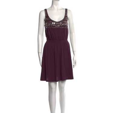Tory Burch Bornite Embellished Dress Size XS Purp… - image 1