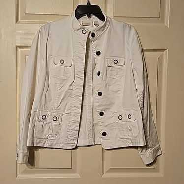 Chico’s white jacket/blazer with snap front size 1