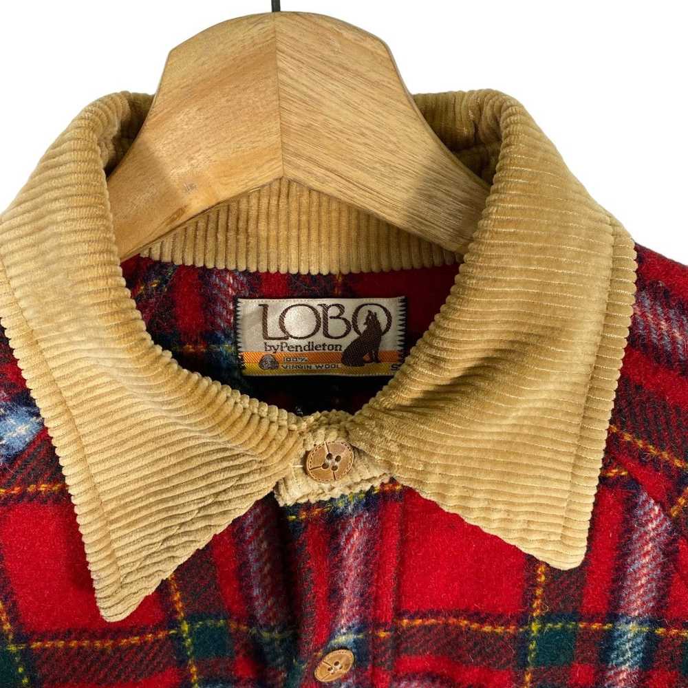 Vintage 70s Lobo Pendleton Wool Button Flannel S … - image 5