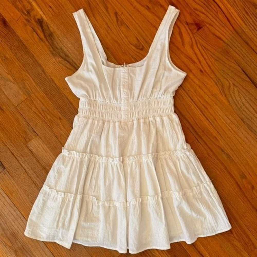 Urban Outfitters UO Hailey White Tiered Smocked D… - image 4