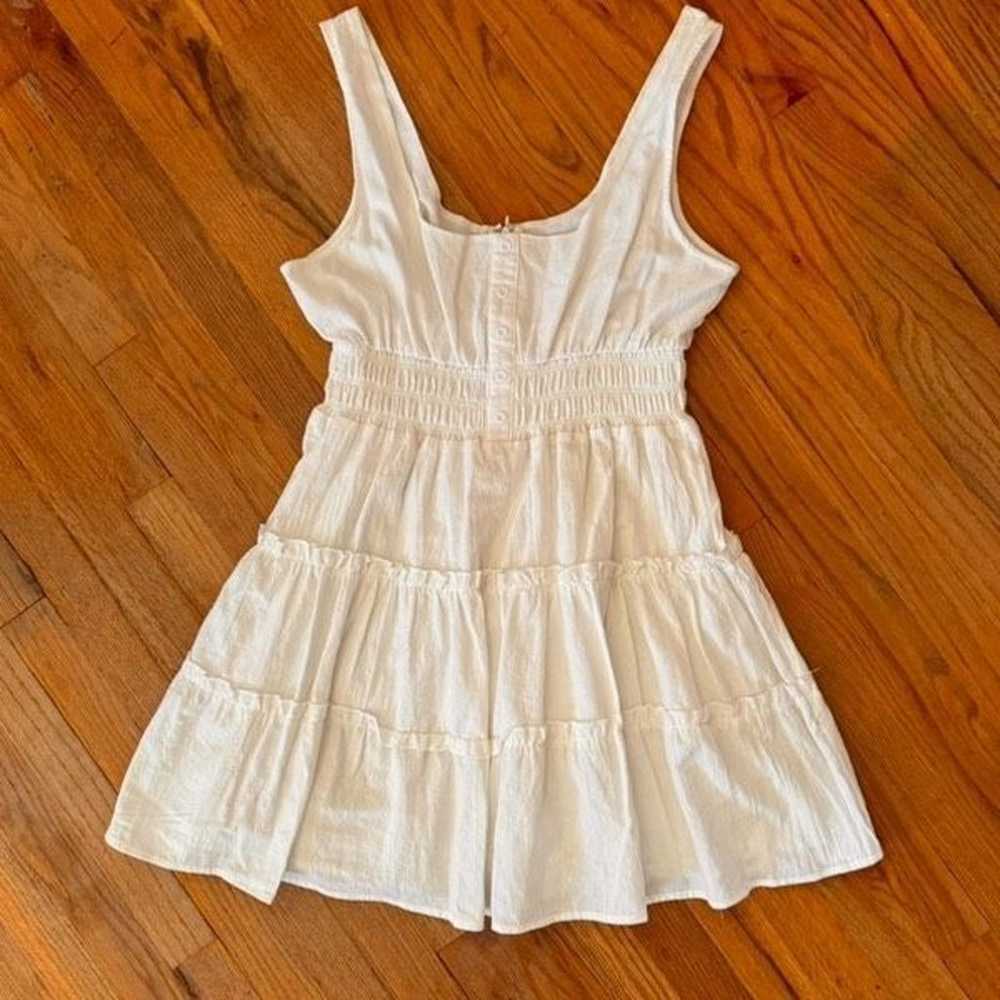 Urban Outfitters UO Hailey White Tiered Smocked D… - image 8