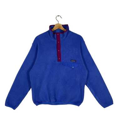 Vintage Patagonia Fleece Half Button M Size Blue … - image 1