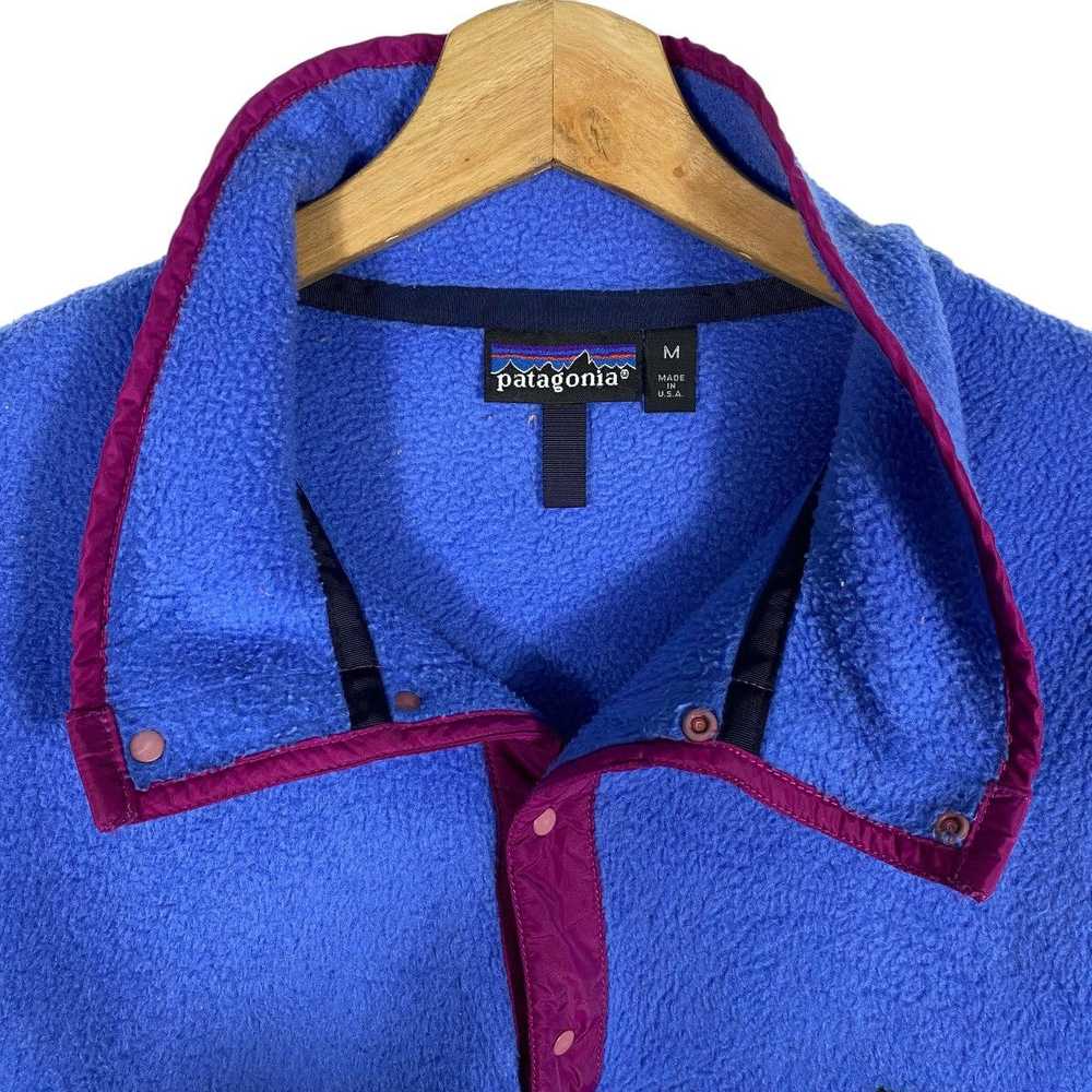 Vintage Patagonia Fleece Half Button M Size Blue … - image 6