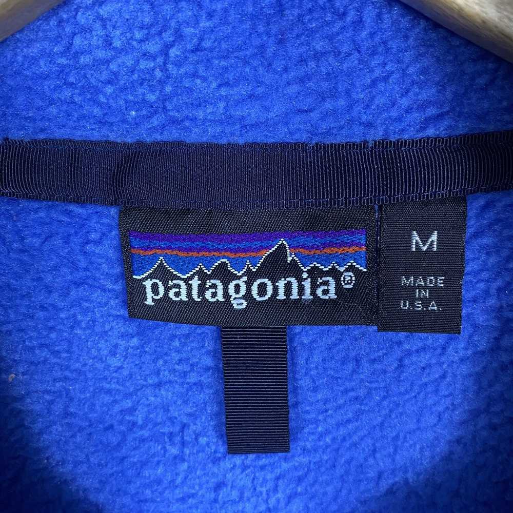 Vintage Patagonia Fleece Half Button M Size Blue … - image 8