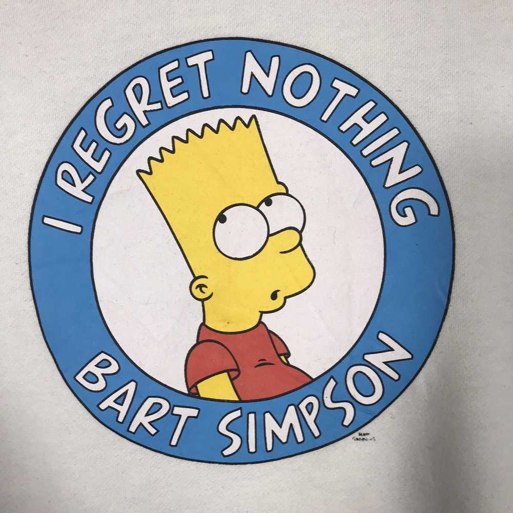 vintage I Regret Nothing Bart Simpson Sweatshirt - image 4