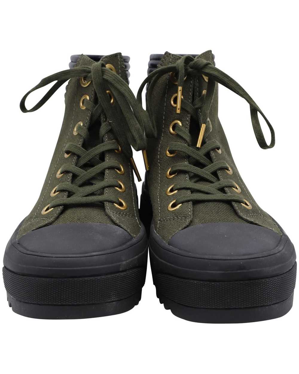 Michael Kors Green Canvas High Top Sneakers by Mi… - image 2