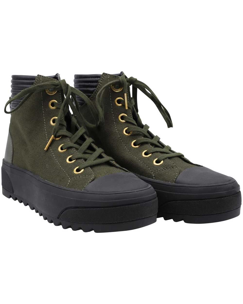 Michael Kors Green Canvas High Top Sneakers by Mi… - image 4