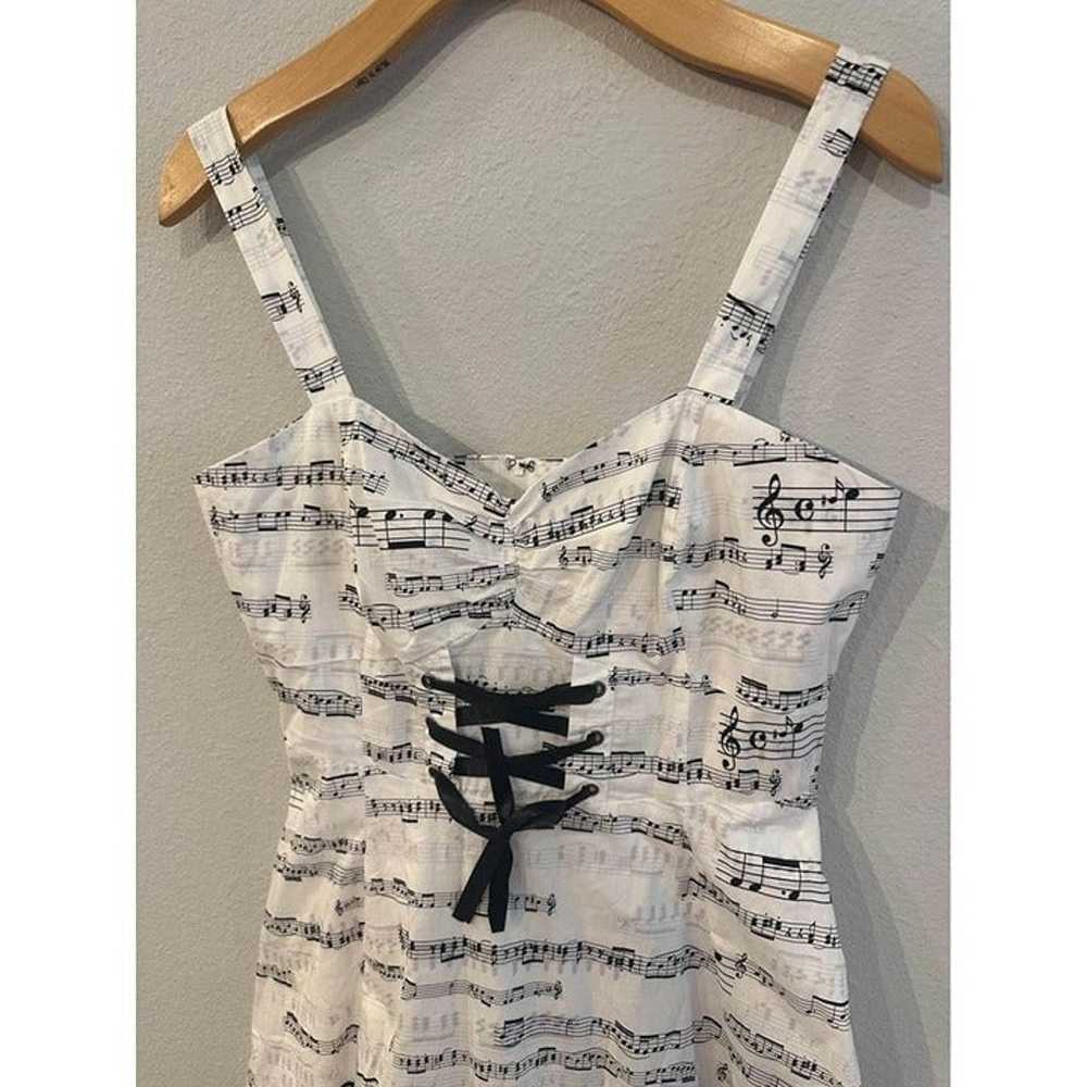 Hot Topic Music Note Graphic Bodice Rockabilly Pi… - image 3