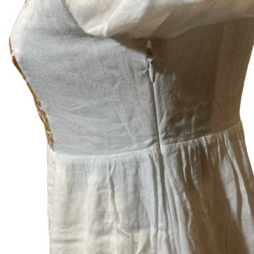 Lulu's Sunflower White Embroidered Babydoll Dress… - image 3