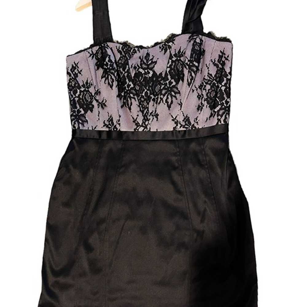 White House Black Market Satin n Lace Dress Size … - image 1
