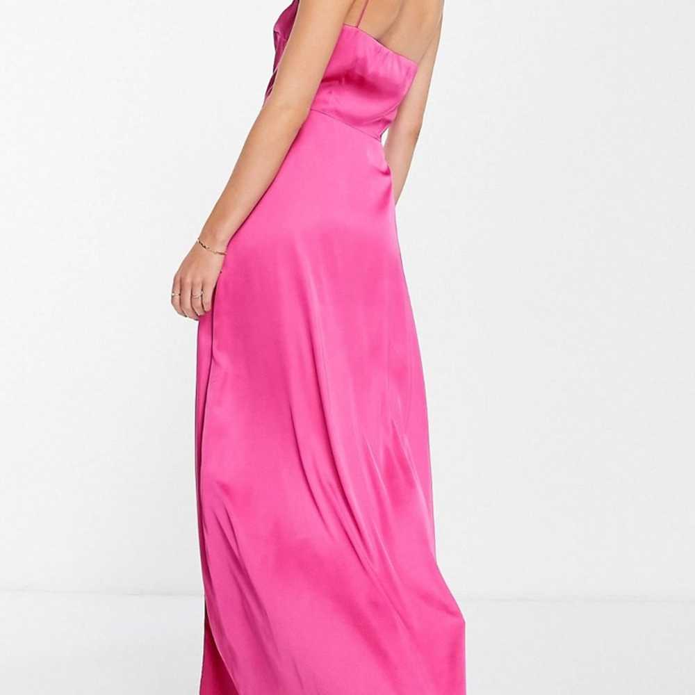 Maya Bridsemaid one shoulder dress in fuschia pink - image 3